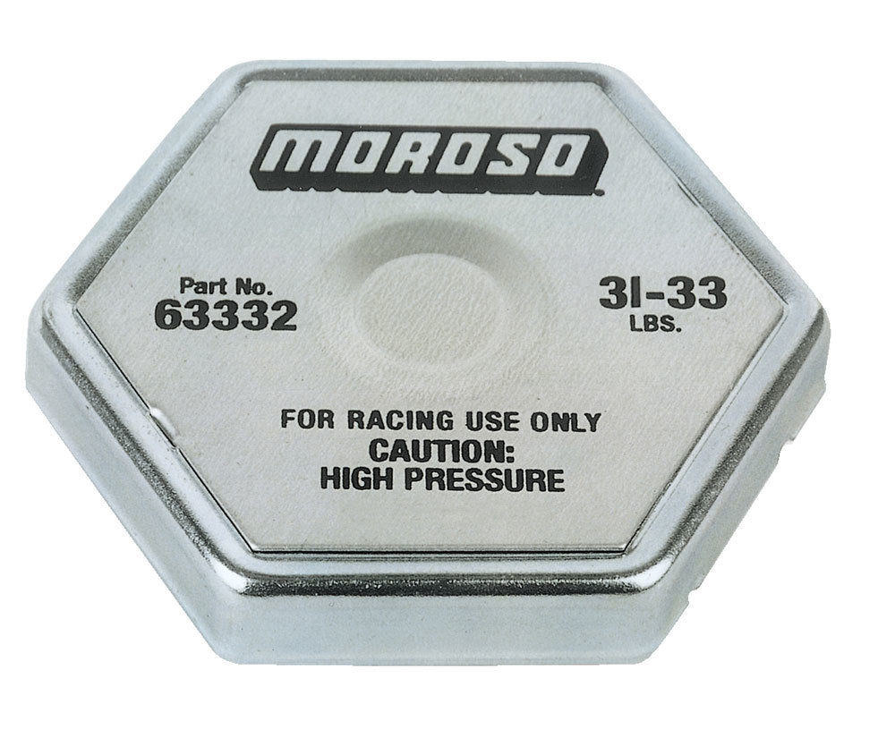 Moroso Radiator Cap 31-33 psi Hexagon MPN MOR63332