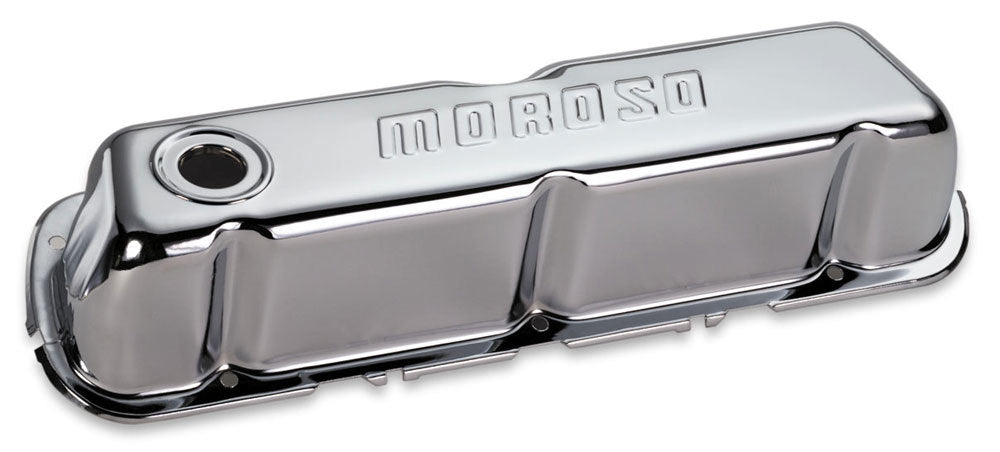 Moroso Chrome B/E Valve Covers SBF Tall w/o Baffle MPN MOR68202 For Ford