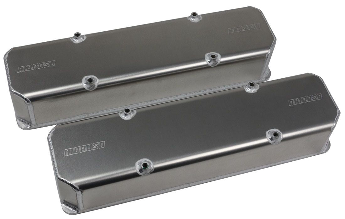 Moroso SBC Fab Alm Valve Cover Set -MBE 10/13 Deg Heads MPN MOR68321 For Chevy