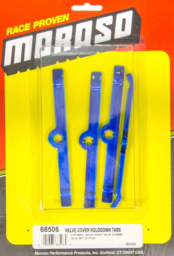 Moroso V/C Hold Downs-Blue MPN MOR68506 For Chevy V6