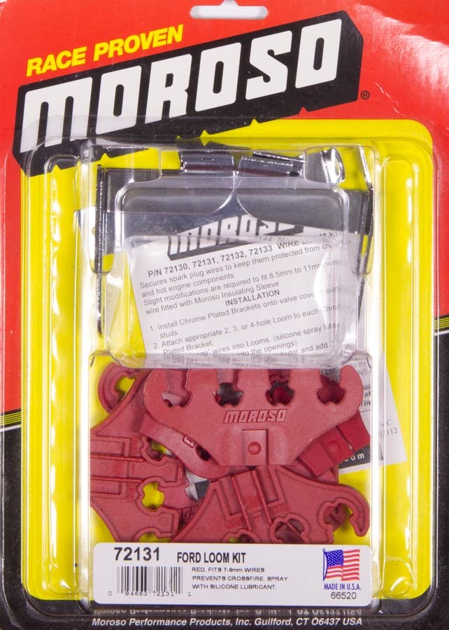 MOROSO SBF Spark Plug Wire Loom Kit - Red MOR72131