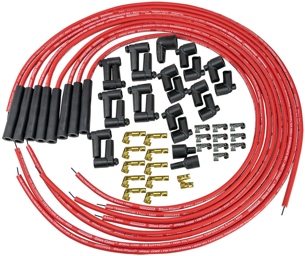 Moroso Blue Max Ignition Wire Set - Red MPN MOR73218