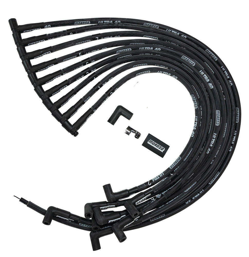 Moroso Ultra 40 Plug Wire Set BBC w/Jesel Front Drive MPN MOR73843 For Chevy