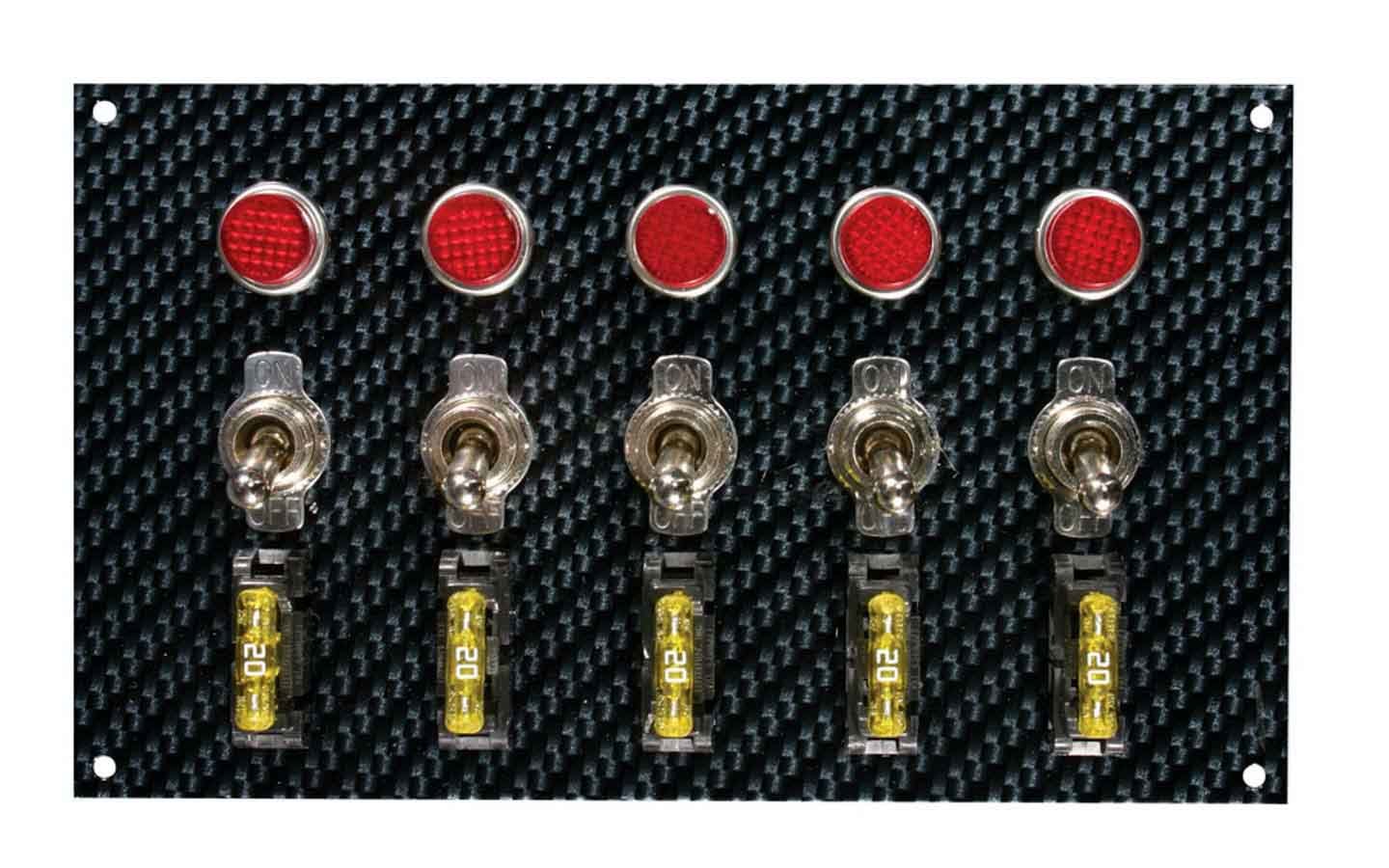 MOROSO Fiber Design Switch Panel - Black/Black MOR74148