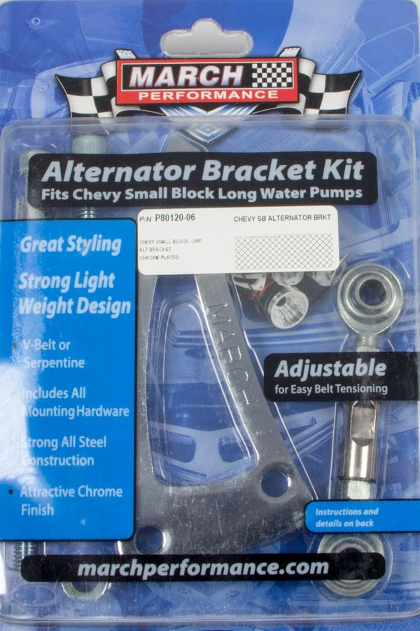 March Performance Alternator Bracket SBC LWP MPN MPPP80120-06 For Chevy