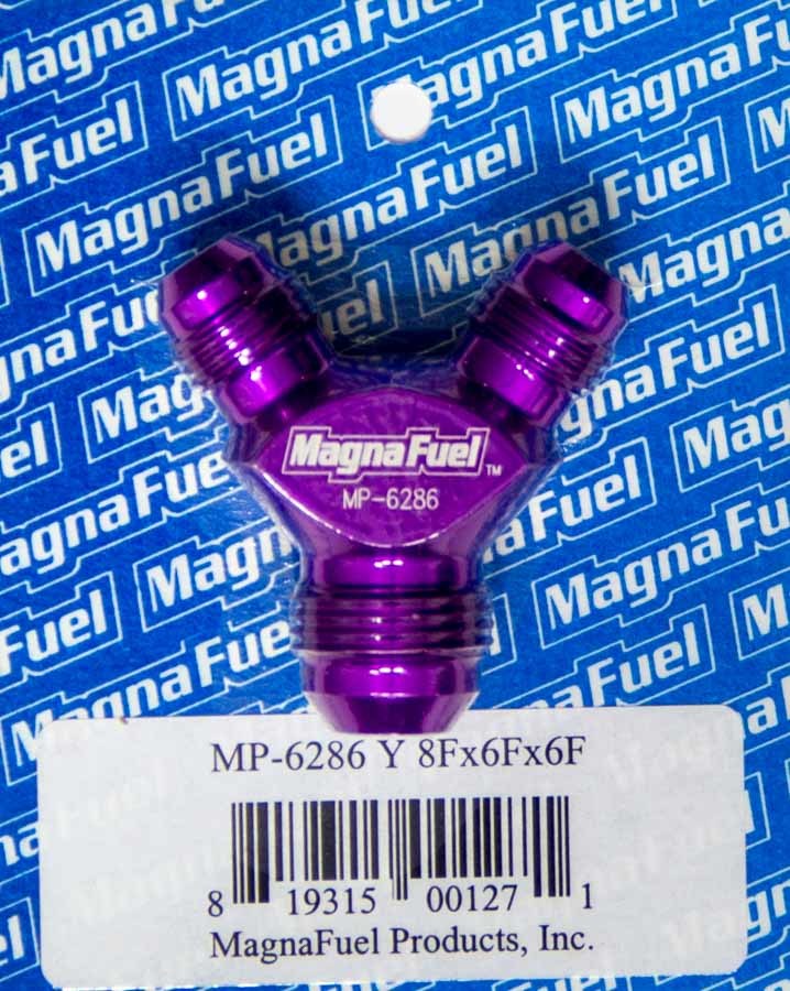 Magnafuel/Magnaflow Fuel Systems Y-Fitting - 2 #6 Male & 1 #8 MPN MRFMP-6286