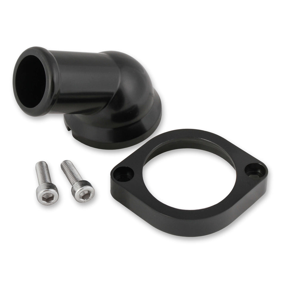 MR. GASKET Water Neck - Swivel Style GM LS 97-Up Black MRG2670BK