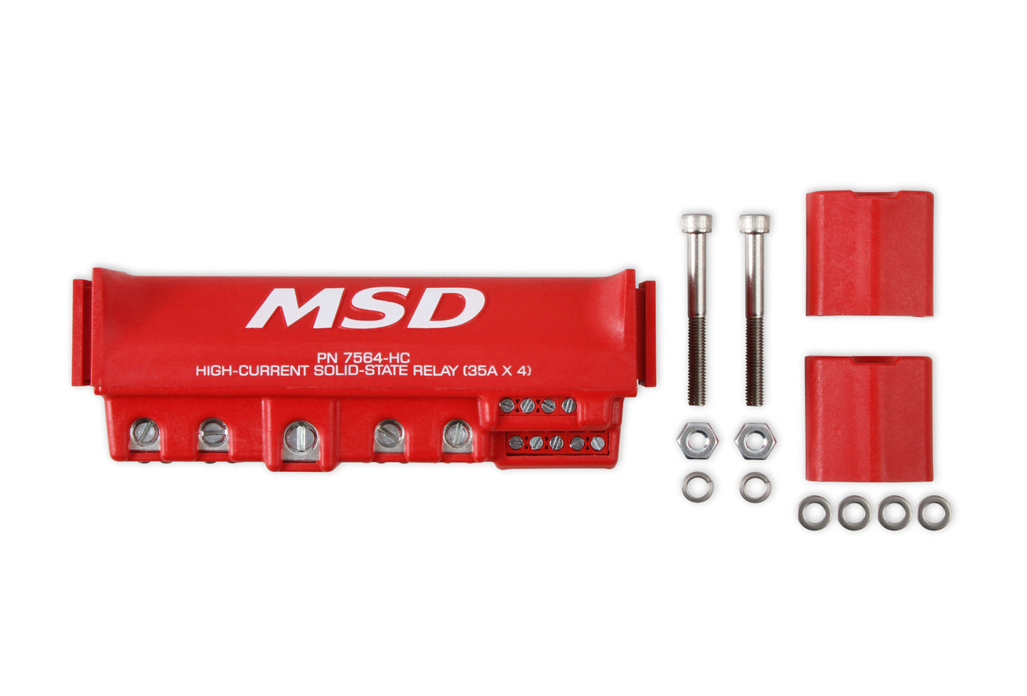 MSD IGNITION High-Current Solid State Relay 35 Amp x 4 Red MSD7564-HC
