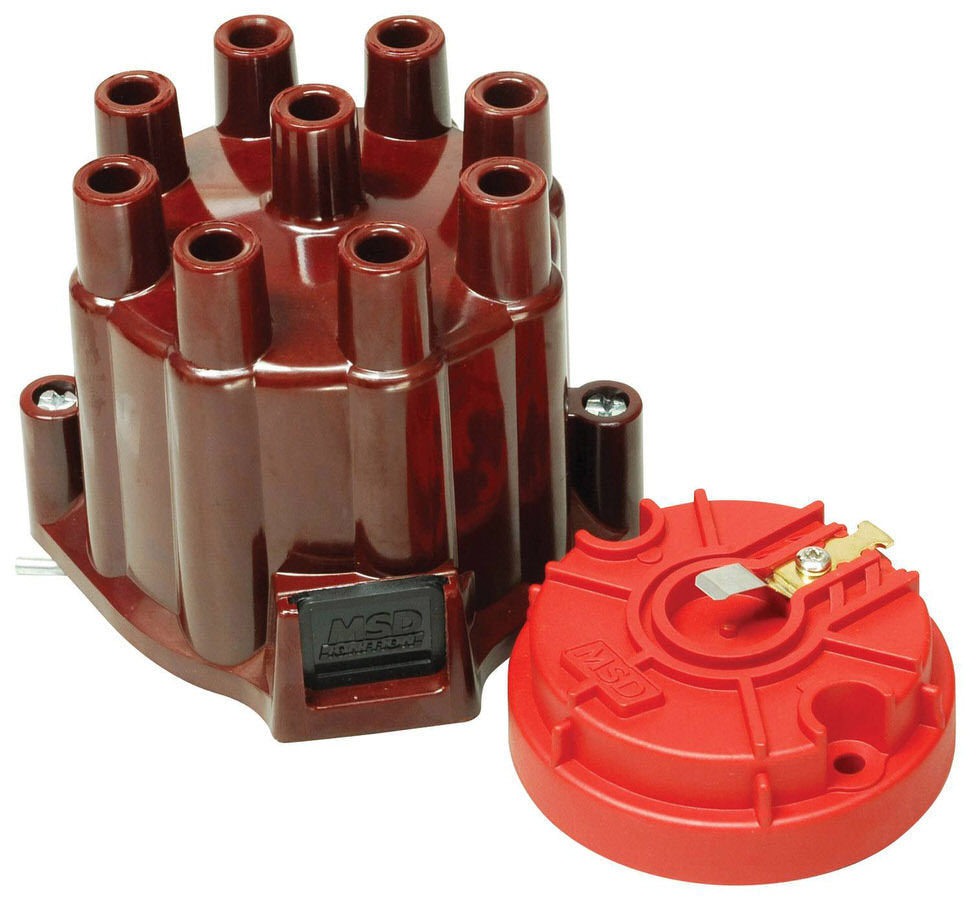 Msd Ignition Dist. Cap & Rotor Kit - MSD/GM Points Style Cap MPN MSD8442 For GM