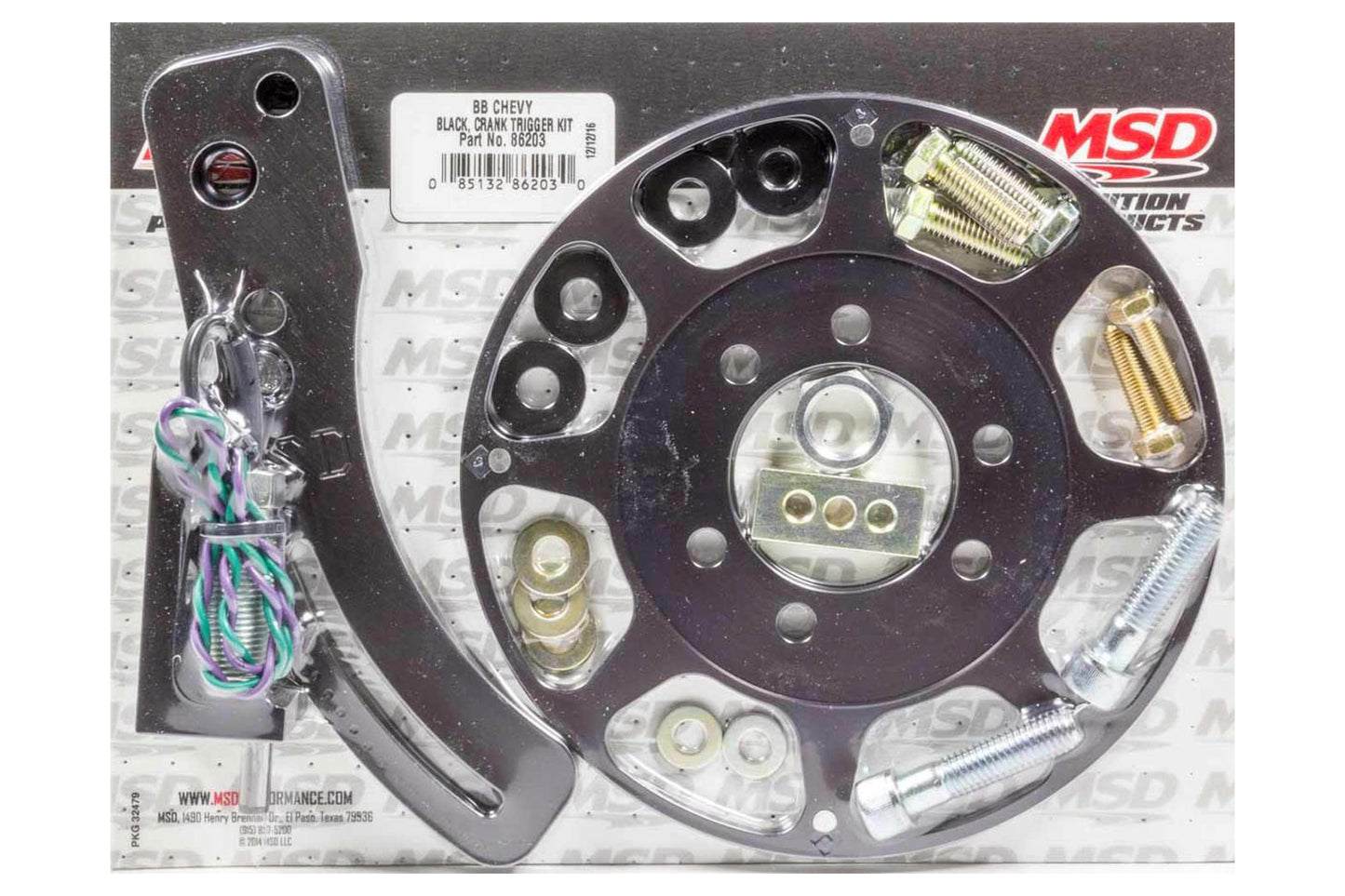 Msd Ignition BBC Crank Trigger Kit Black MPN MSD86203 For Chevy Pickup