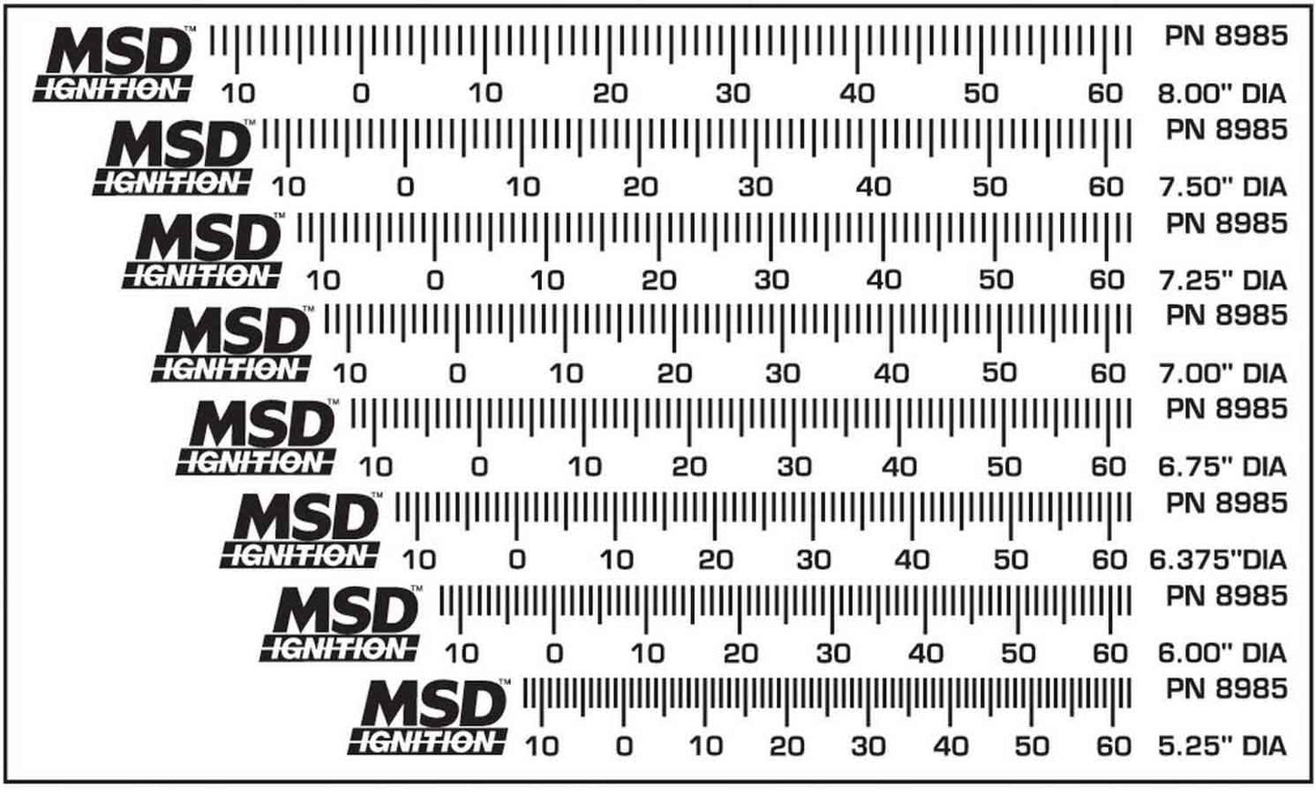 MSD IGNITION Timing Tape Kit - Universal (8) MSD8985