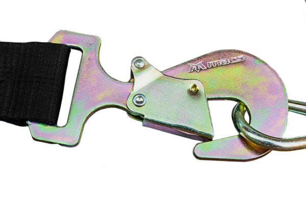 MACS CUSTOM TIE-DOWNS 2in x 8ft Tie Down Strap Flat Snap Hook MTD121108