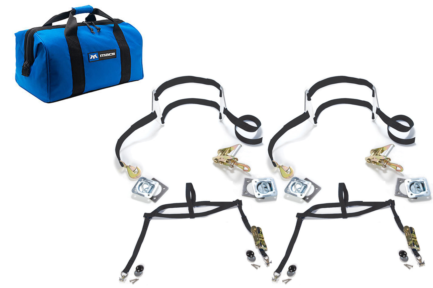 MACS CUSTOM TIE-DOWNS Drag Pack Complete Kit for Tie Down Dragster MTD511390