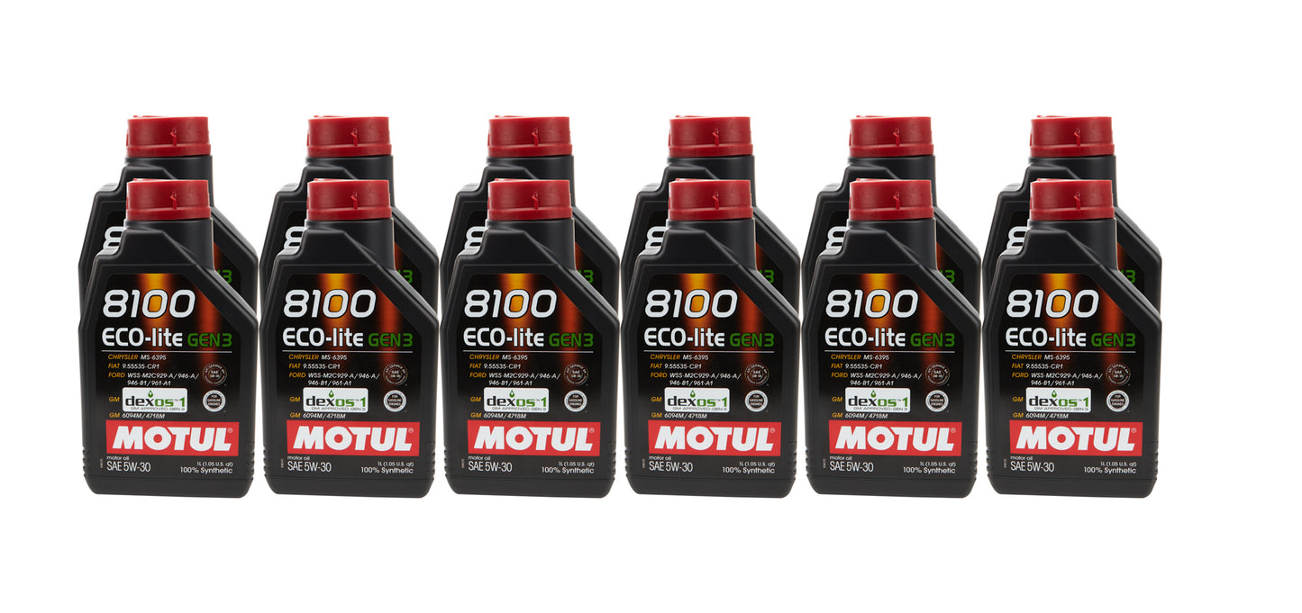 Motul Usa 8100 Eco-Lite Gen3 5w30 Case 12X1L MPN MTL111361-12