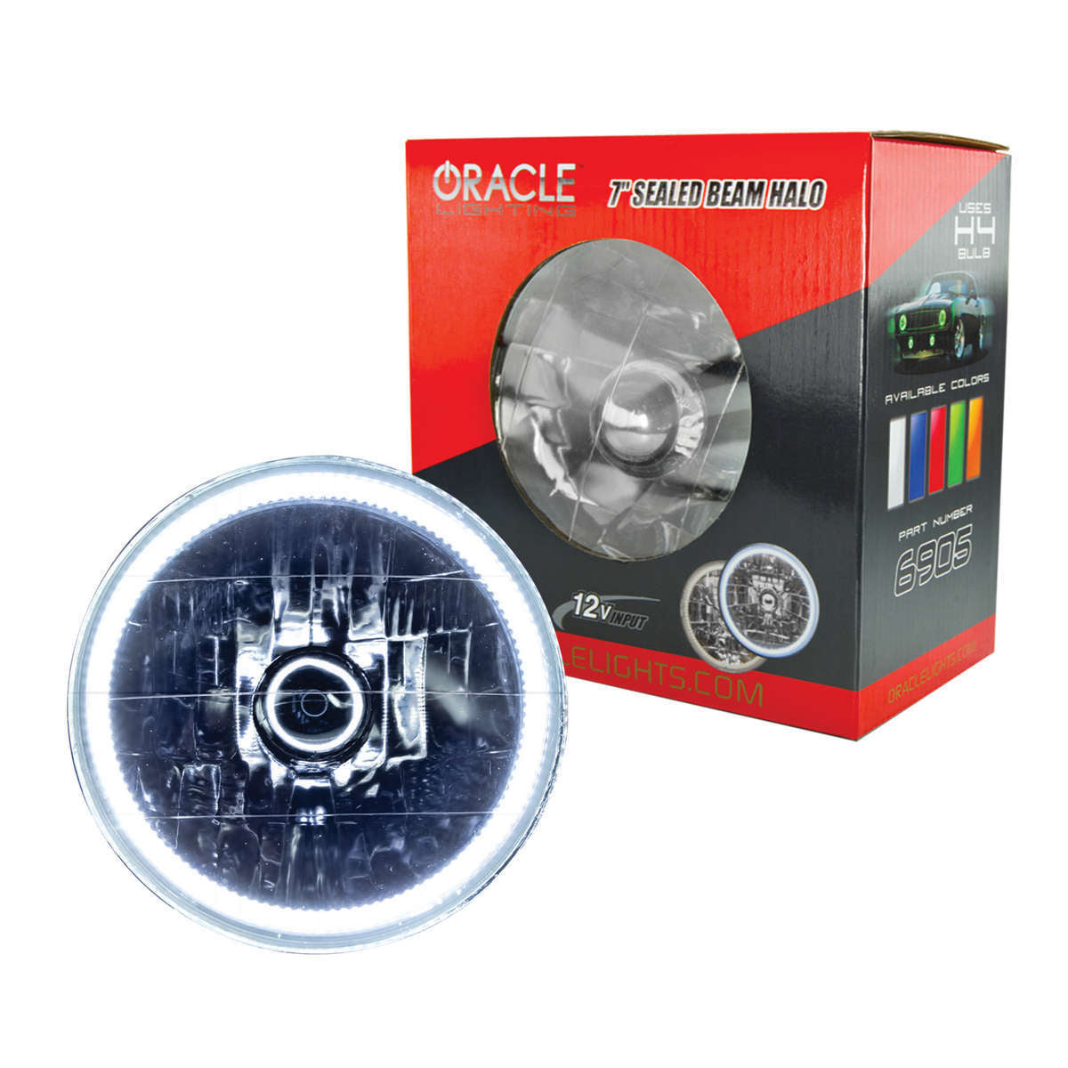 Oracle Lighting 7in Sealed Beam White MPN ORA6905-001 For Universal use