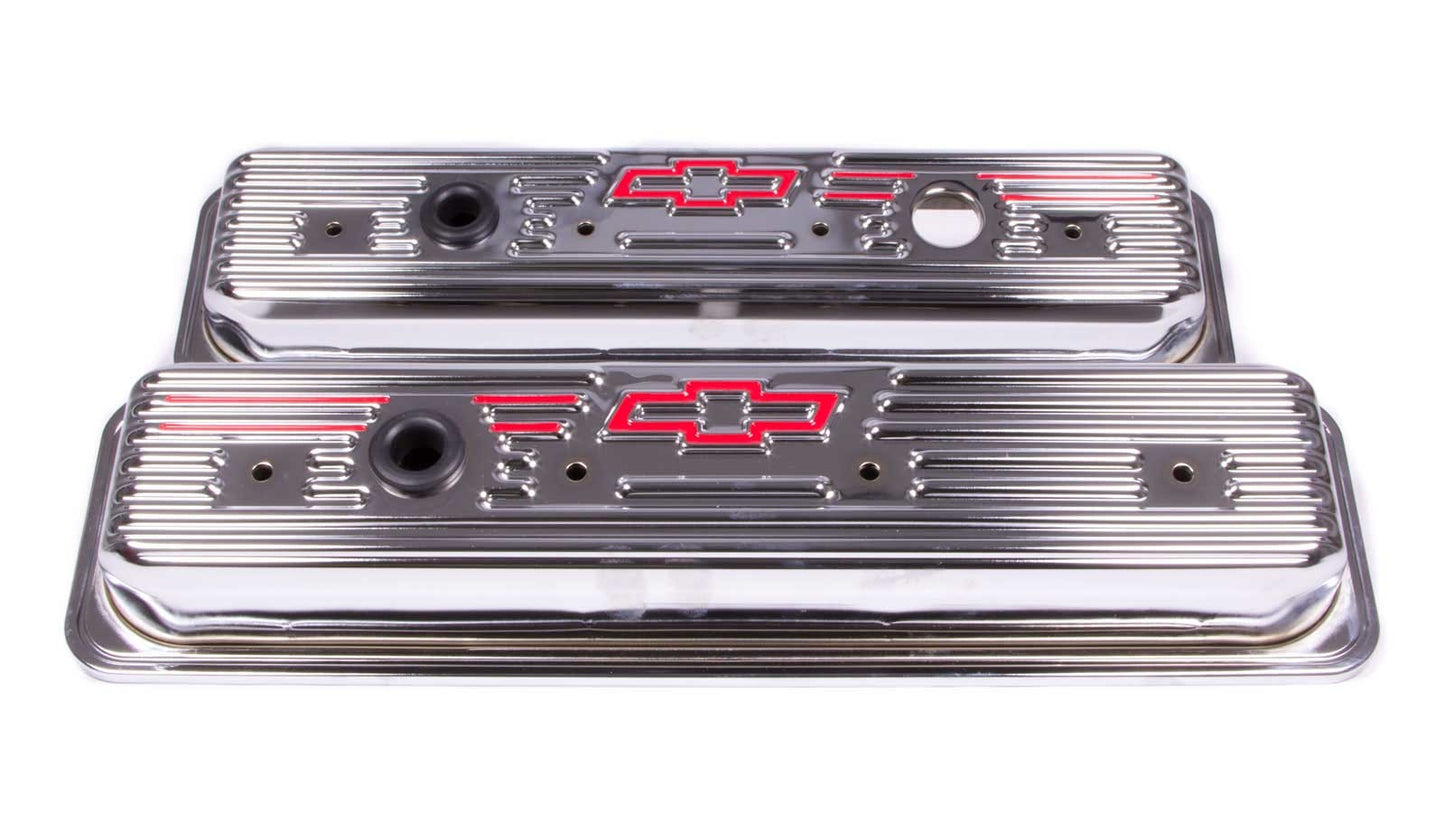 Proform SBC Chrome Center Bolt V/C's - Short w/Baffle MPN PFM141-107 For Chevy