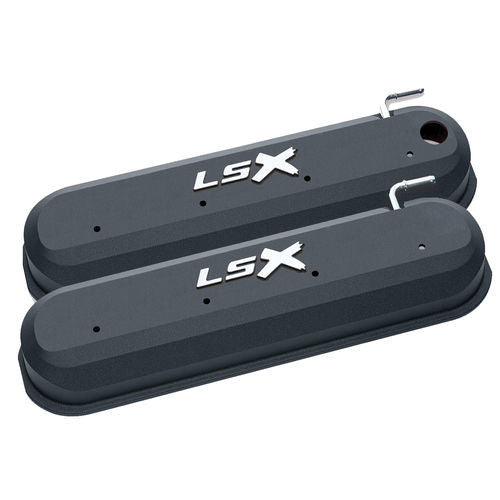 Proform GM LS Valve Covers - Slant Edge Black MPN PFM141-256 For GM LS-Series