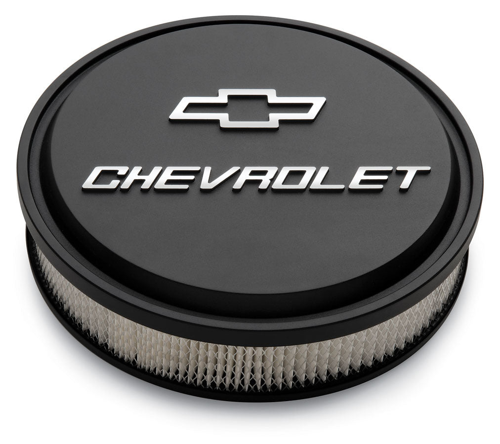 Proform Slant Edge Bowtie Air Cleaner Black Crinkle MPN PFM141-830 For Chevy