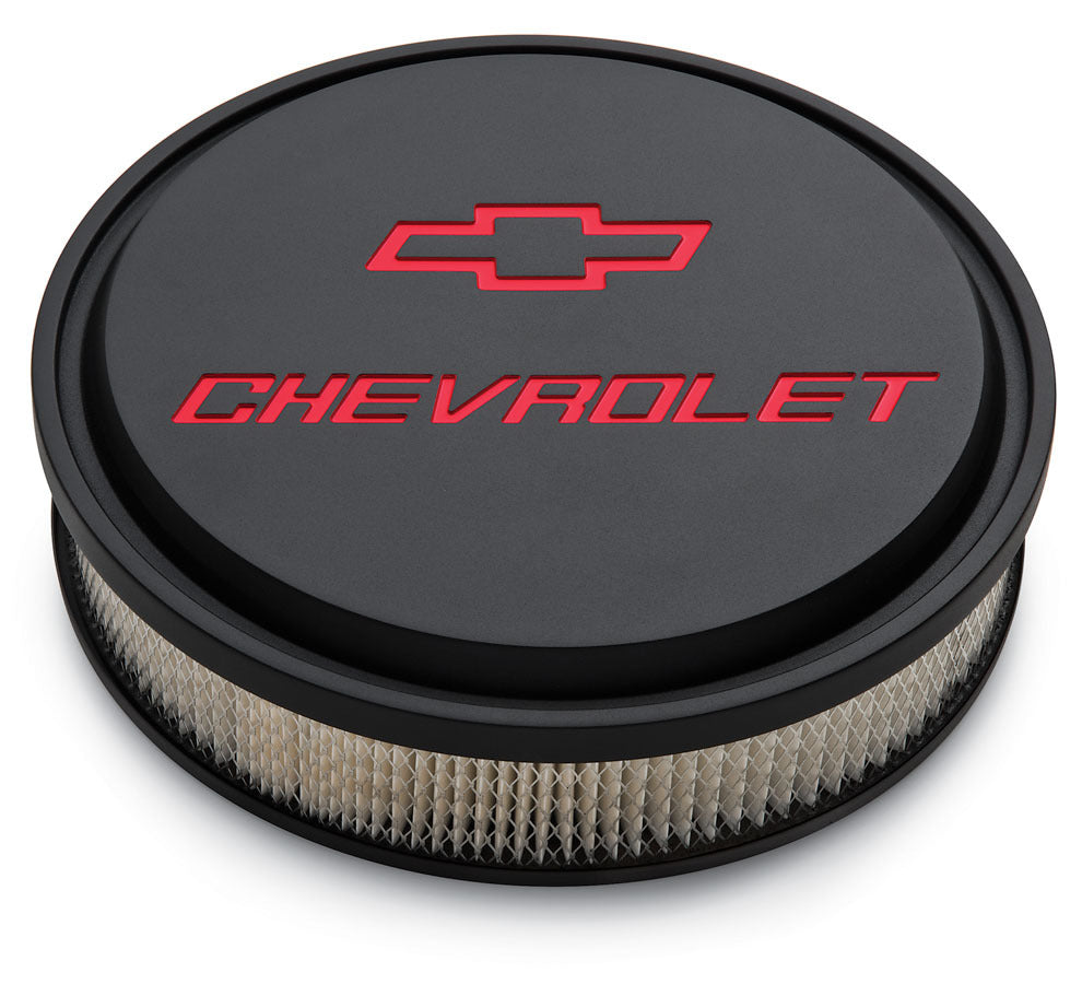 Proform Slant Edge Bowtie Air Cleaner Black Crinkle MPN PFM141-834 For Chevy