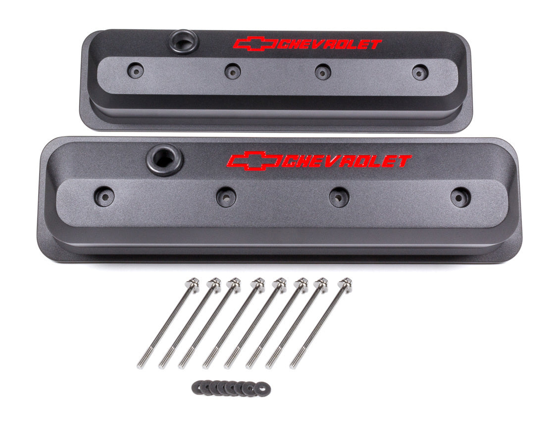 Proform SBC Valve Cover Slant Edge Black Crinkle MPN PFM141-845 For Chevrolet, Chevy