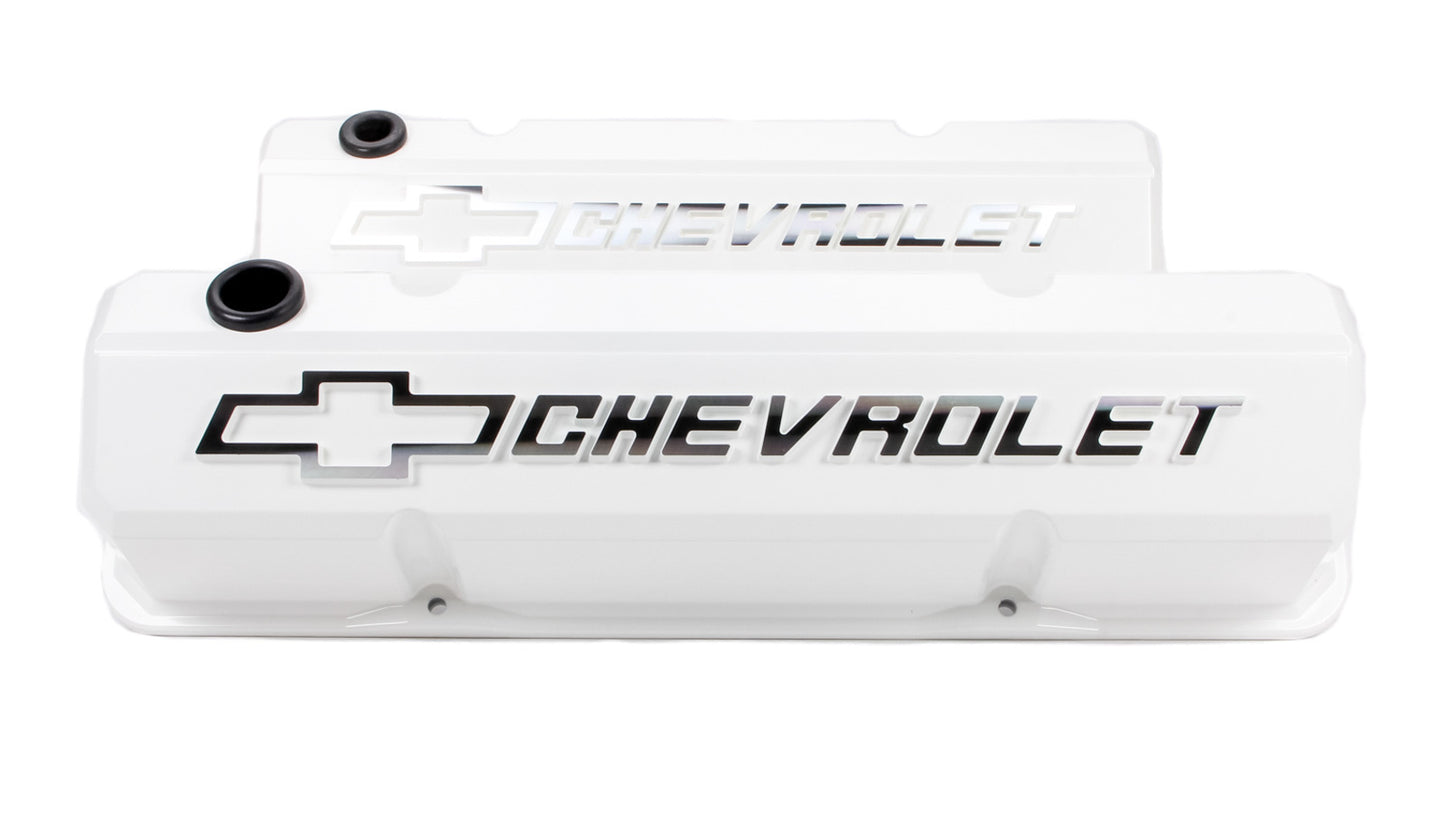 Proform SBC Slant Edge V/C's - Die Cast - White MPN PFM141-935 For Chevrolet, Chevy