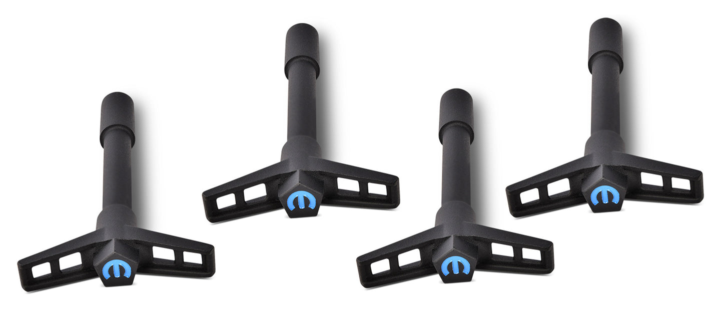Proform Mopar V/C Wing Nuts Blk Crinkle Blue Emblem MPN PFM440-756 For Mopar