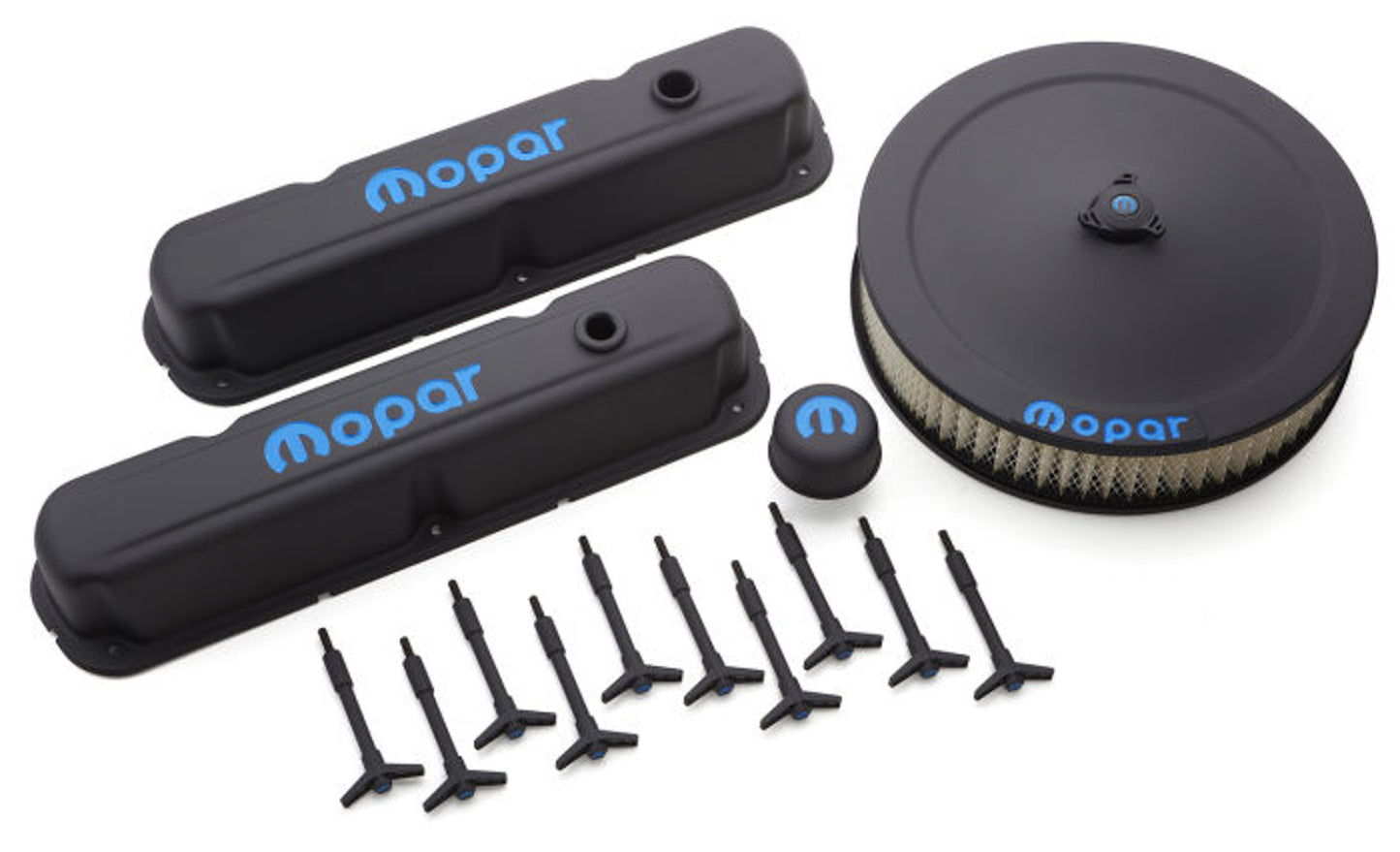 Proform Engine Dress-Up Kit Blac k Crinkle w/Blue MOPAR MPN PFM440-758 For Mopar