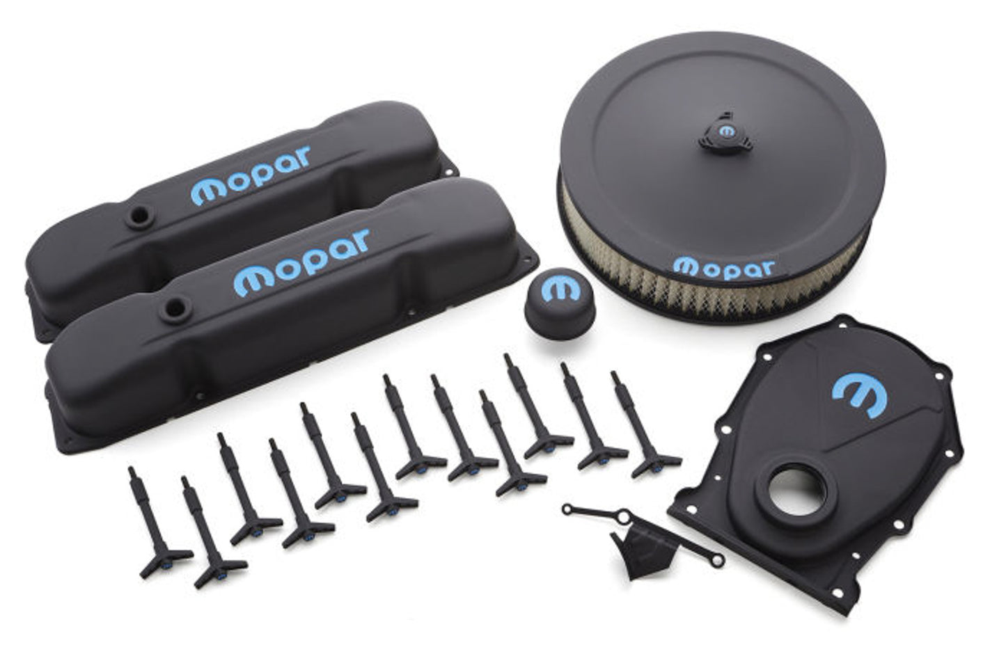 Proform Engine Dress-Up Kit Blac k Crinkle w/Blue MOPAR MPN PFM440-812 For Mopar B / RB-Series