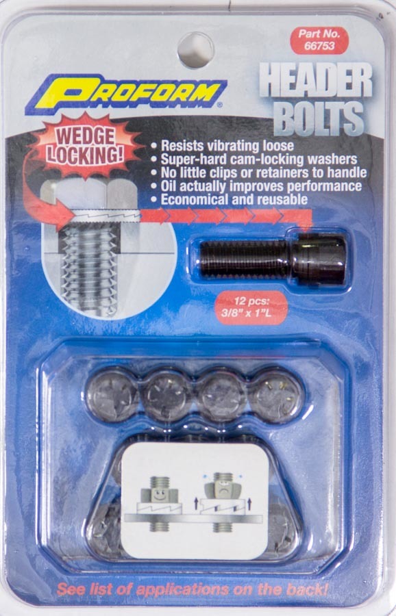 Proform Wedge Locking Header Bolts - 3/8 x 1in (12) MPN PFM66753