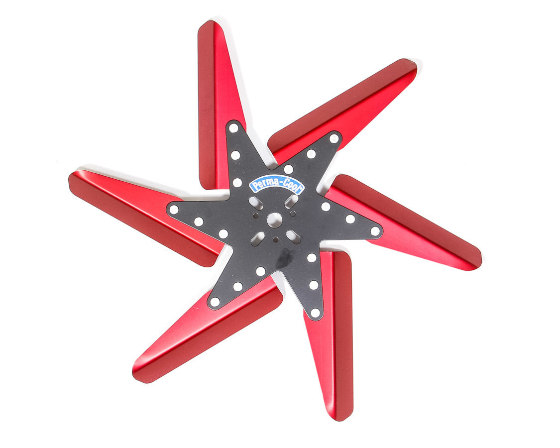 Perma-Cool Flex Fan Aluminum 18in Black Center/Red Blades MPN PRM83182 For Universal use Pilot