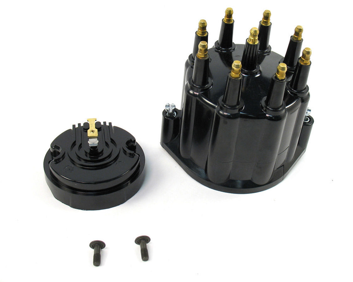Pertronix Ignition Dist. Cap & Rotor Kit - Black w/Male Tower MPN PRTD600710