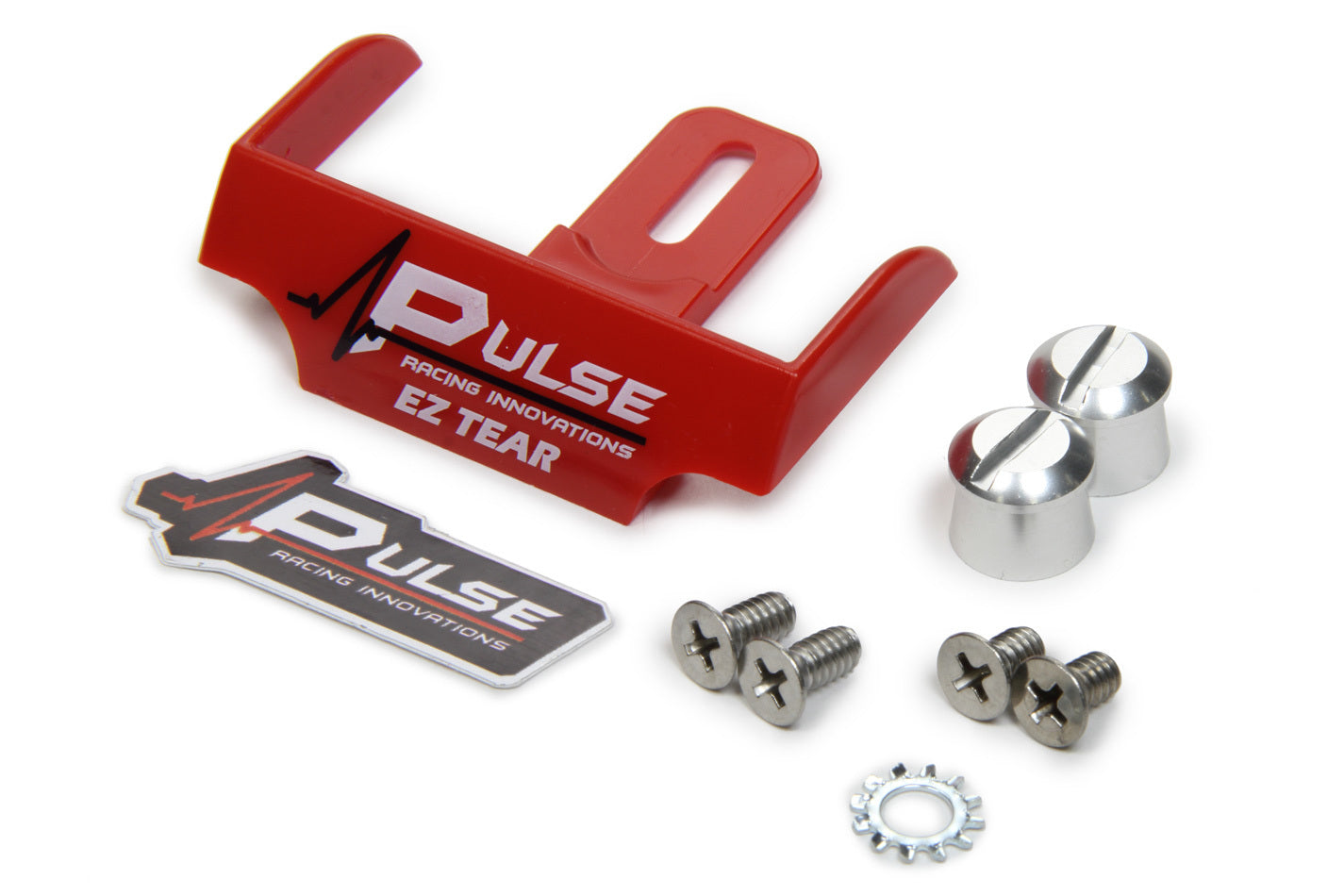 PULSE RACING INNOVATIONS EZ Tear Red w/ Silver Tear Off Post PULEZTS102RP