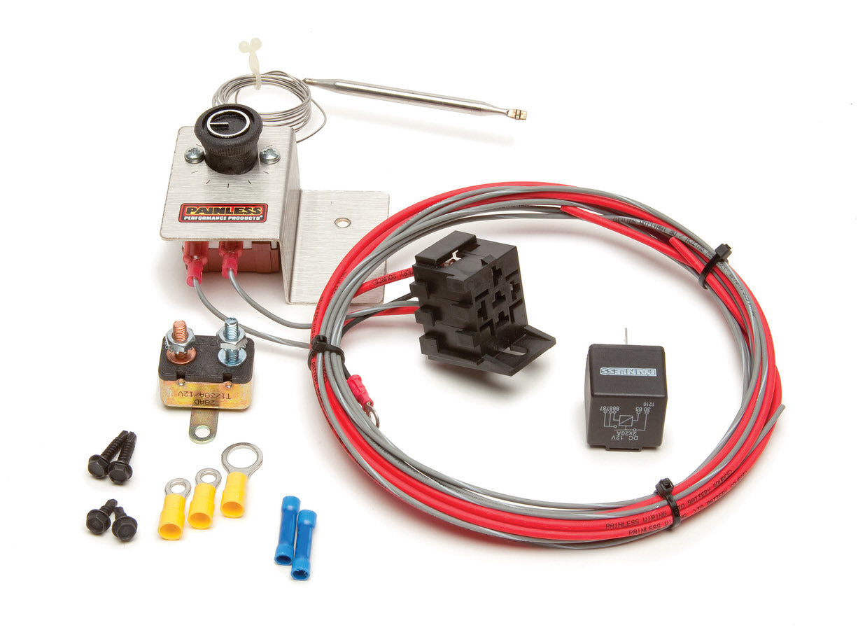 Painless Wiring Adjustable Fan Thermo. w/Relay MPN PWI30104