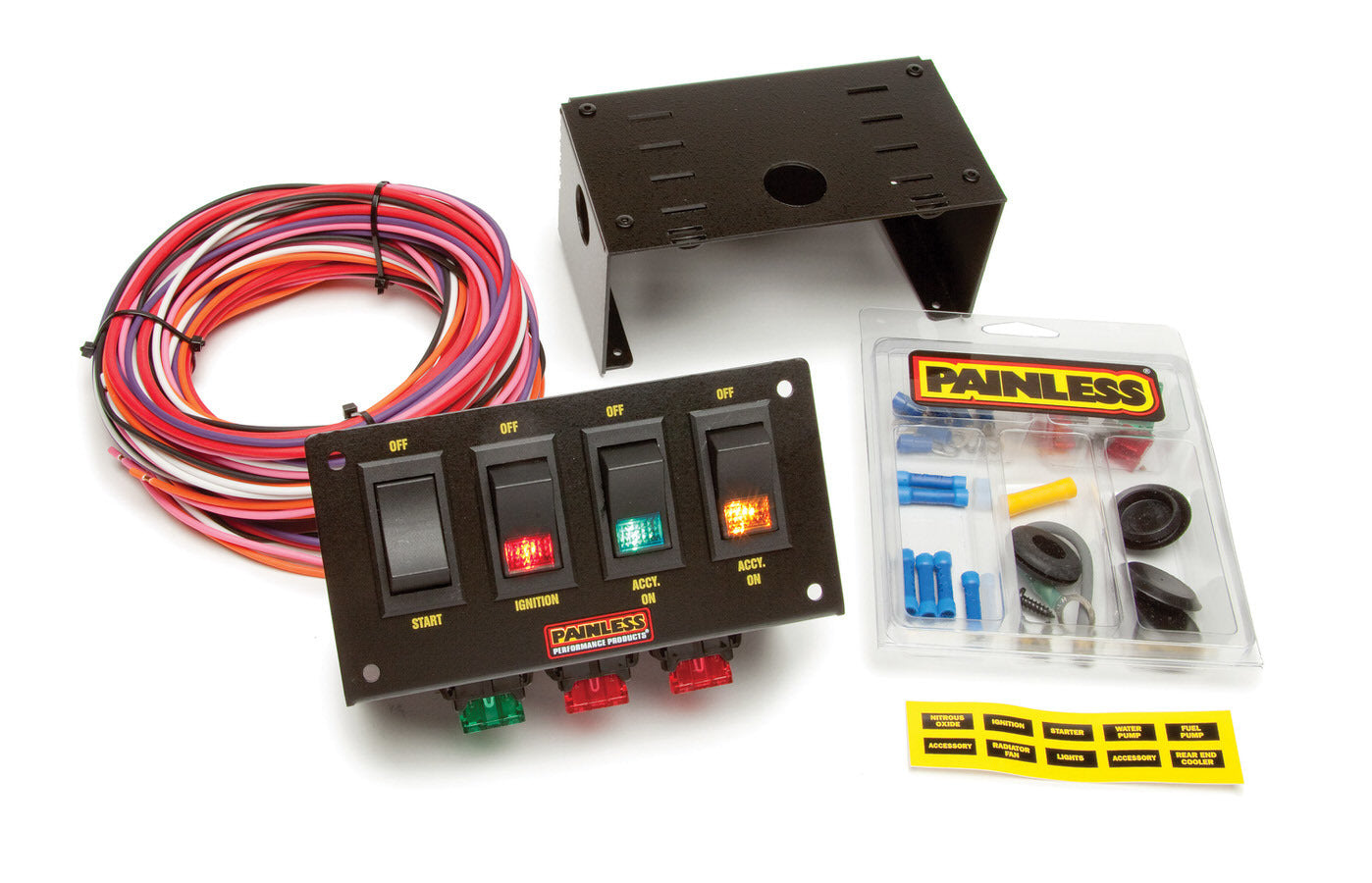 PAINLESS WIRING 4 Switch Panel W/Harness PWI50301