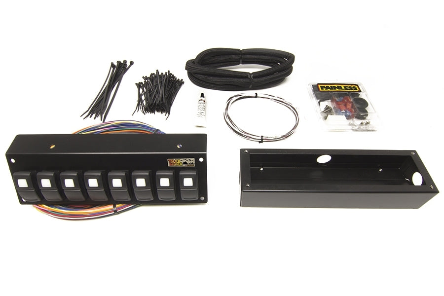 PAINLESS WIRING Trail Rocker - 8 Switch Panel - Flange Mount PWI57103