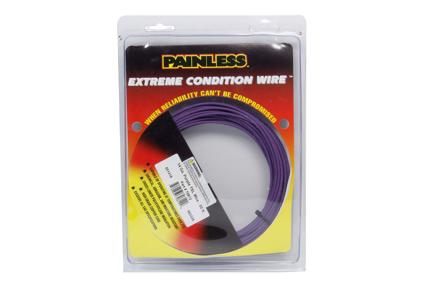 PAINLESS WIRING 14 Gauge Purple TXL Wire 50 Ft. PWI70812