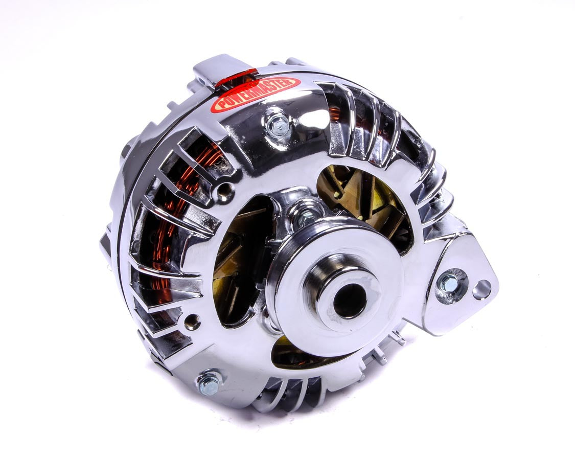 Powermaster Chrome Mopar Alternator 95 Amp Single Pulley MPN PWM17519 For Chrysler, Mopar