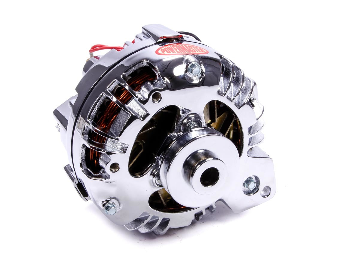 Powermaster Chrome Mopar 95amp Alter Single Groove Pulley MPN PWM175191 For Chrysler, Mopar