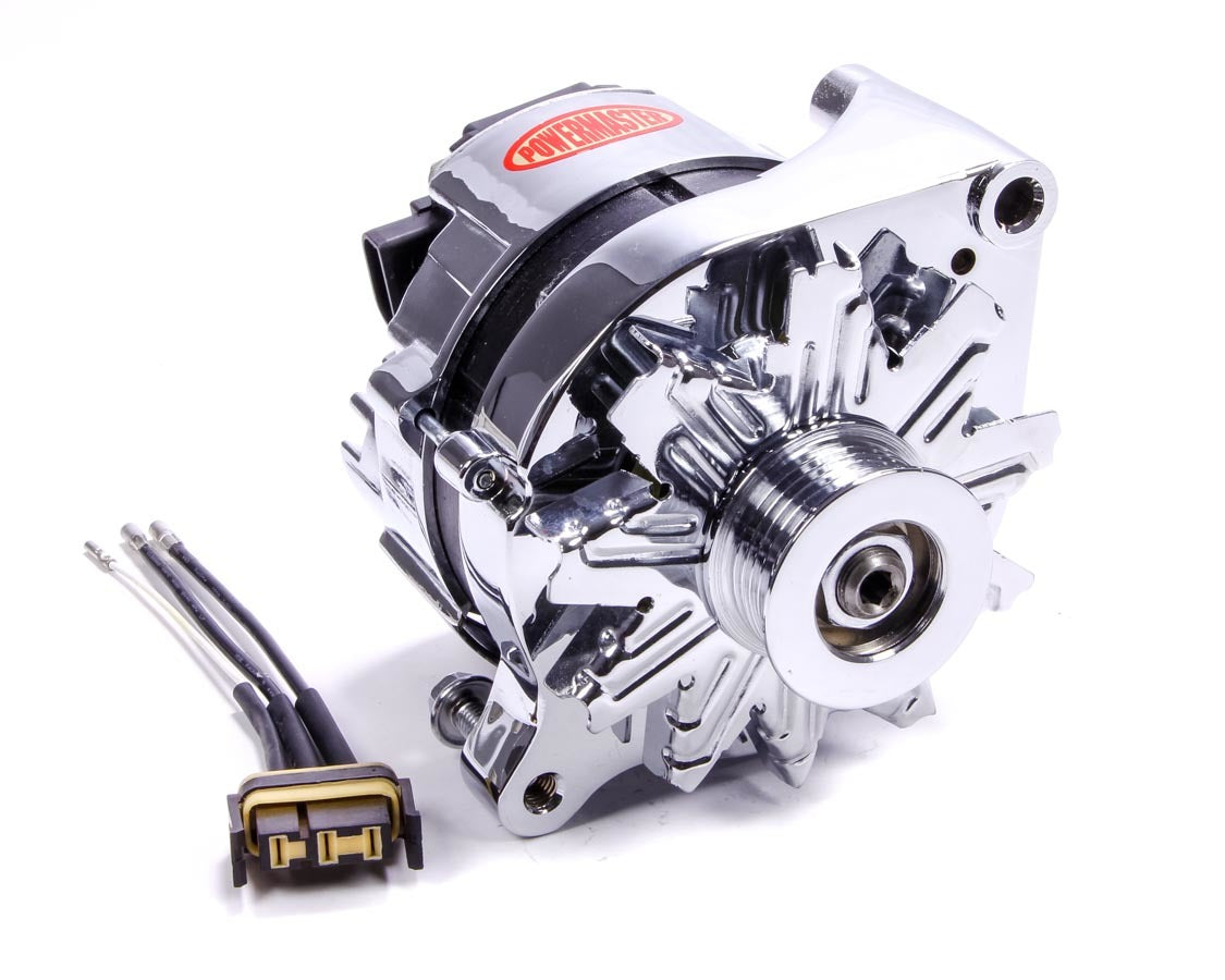 Powermaster Chrome Ford 2G 85amp Alternator MPN PWM17735 For Ford