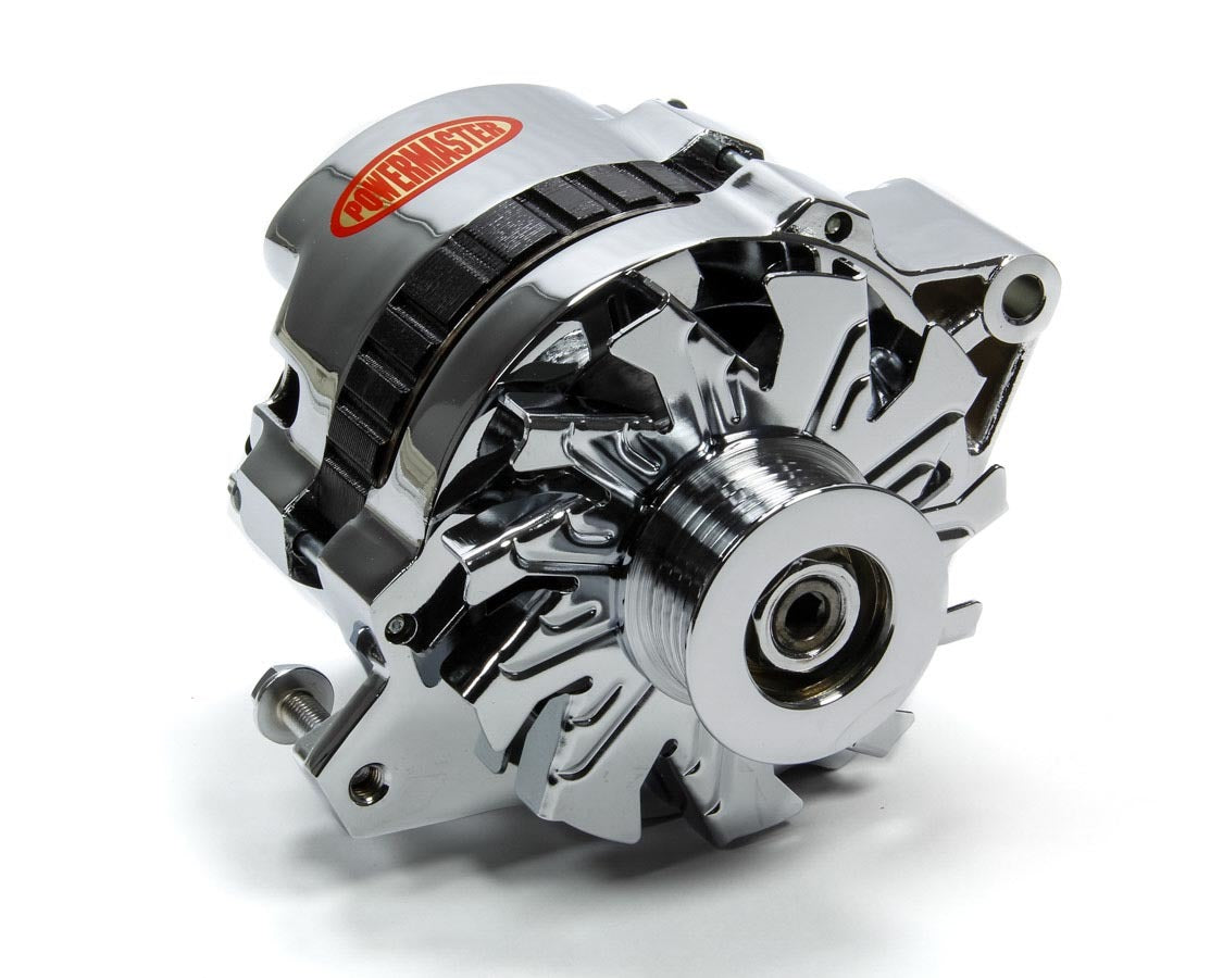 Powermaster GM TPI Chrome Alternator 105 Amp MPN PWM17802 For GM