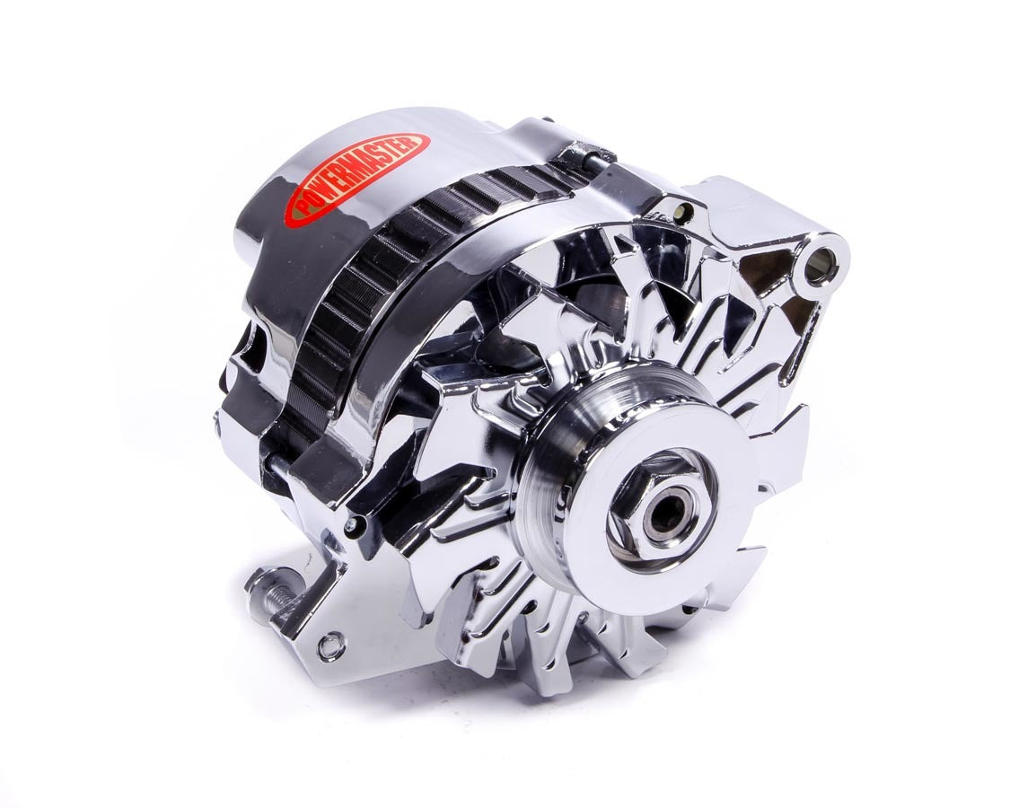 Powermaster Chrome 105amp Small Delco Alternator 1 Wire MPN PWM178021 For GM