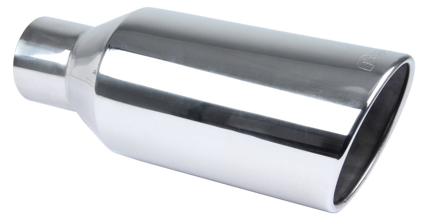 Pypes Performance Exhaust Exhaust Tip 4in x 7in 18in L Polished Weld-on MPN PYPEVT407