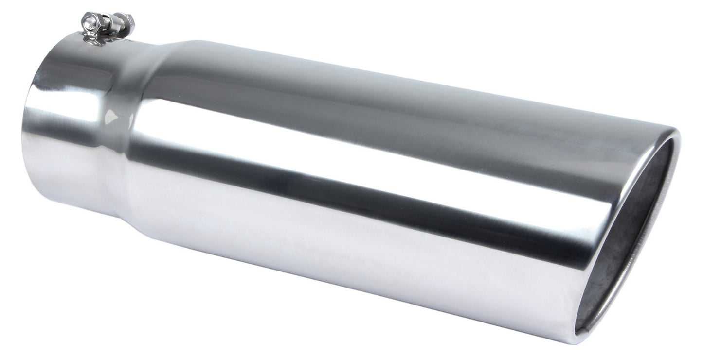 Pypes Performance Exhaust Exhaust Tip 5in x 6in 18in L Polished Bolt-on MPN PYPEVT506-18