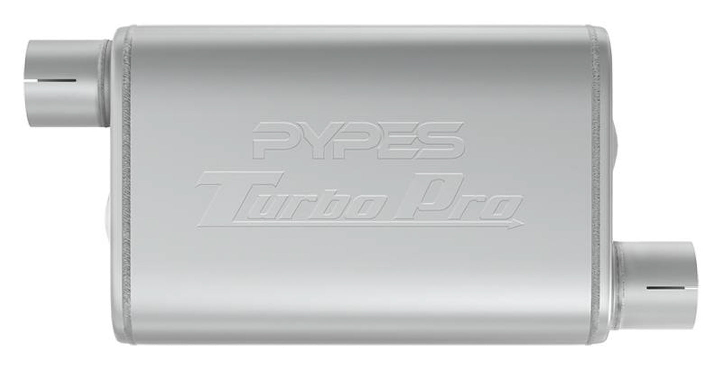 Pypes Performance Exhaust Turbo Pro Muffler 2.5in Offset In/Out MPN PYPMVT10