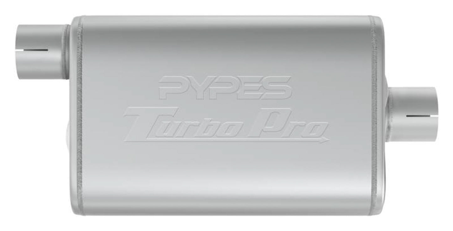 Pypes Performance Exhaust Turbo Pro Muffler 2.5in Offset In/Center Outlet MPN PYPMVT13