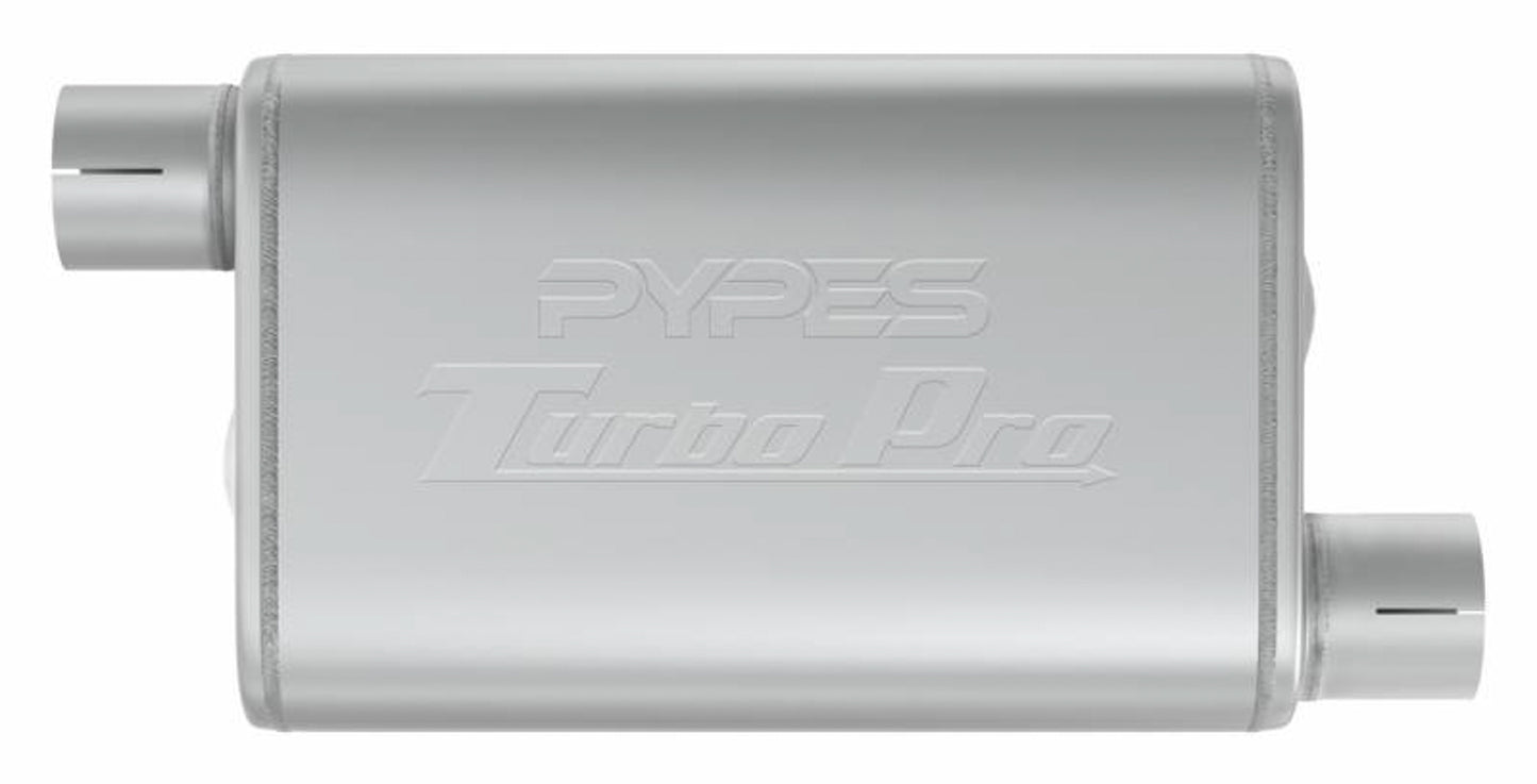 Pypes Performance Exhaust Turbo Pro Muffler 3.0in Offset In/Out MPN PYPMVT16