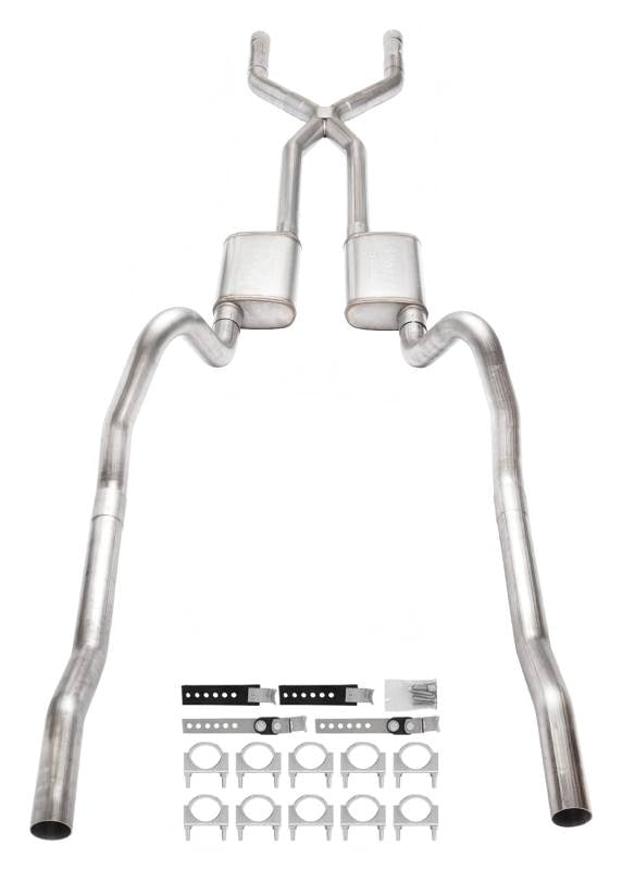 Pypes Performance Exhaust 66-74 Mopar B-Body Crossmember Back Exhaust MPN PYPSMB13S For Mopar B-Body 1966-74