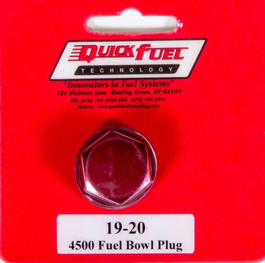 QUICK FUEL TECHNOLOGY Fuel Inlet Plug - Red 7/8-20 QFT19-20