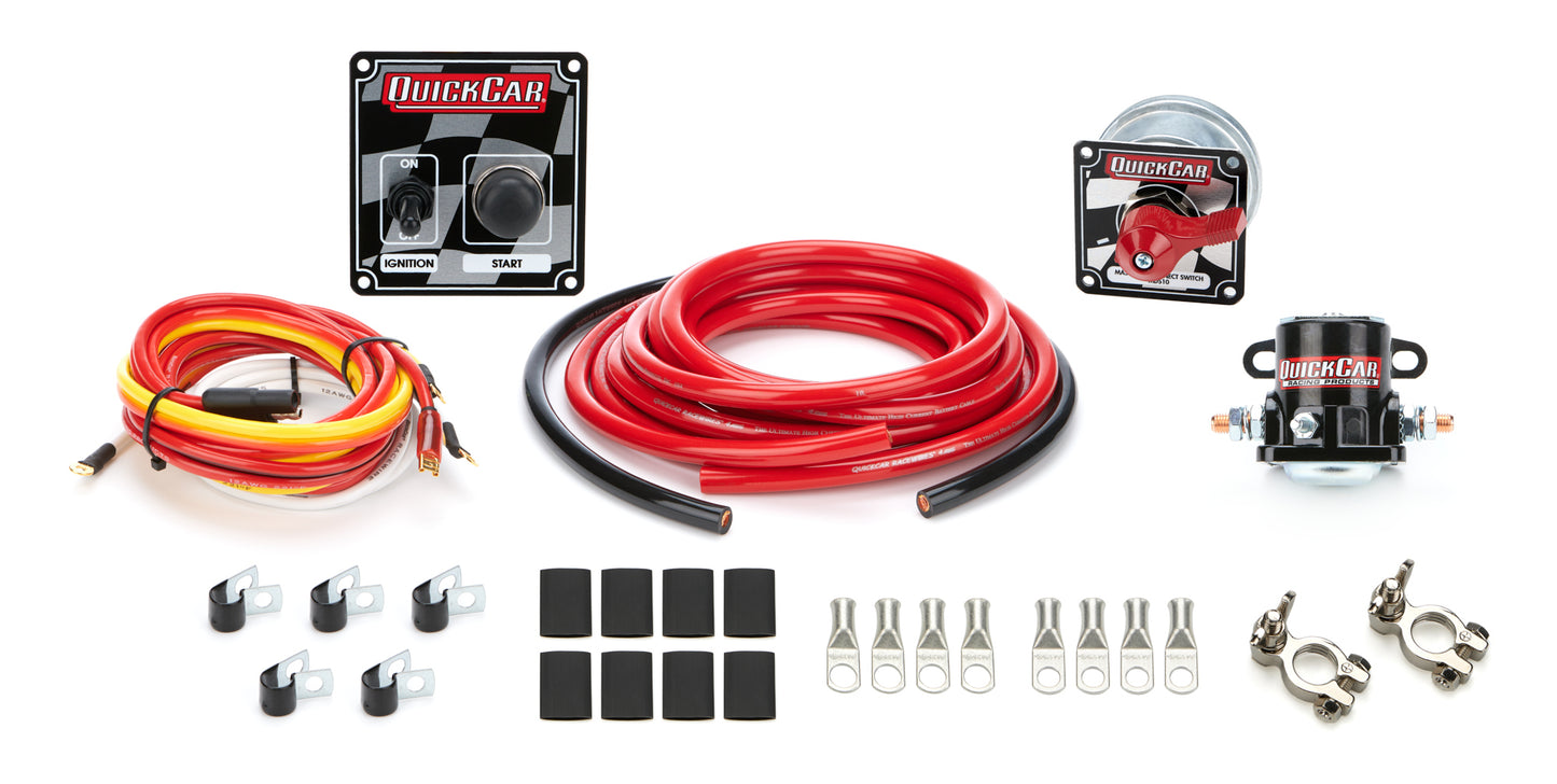 QUICKCAR RACING PRODUCTS Wiring Kit 4 Gauge with 50-102 Panel QRP50-235