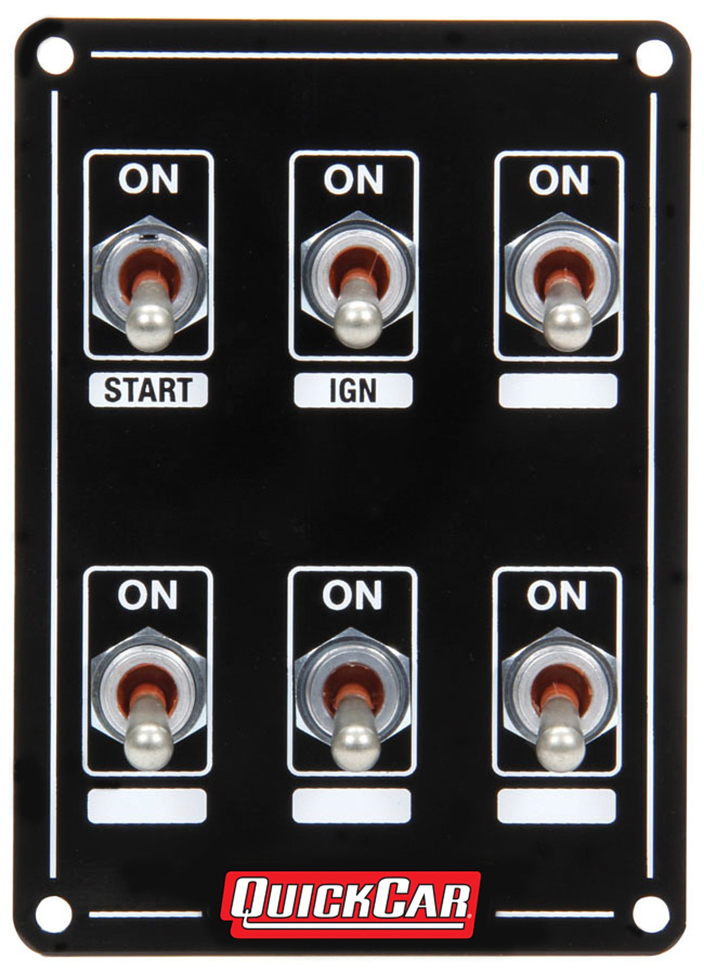 QUICKCAR RACING PRODUCTS Ignition Panel Extreme 6 Switch Dual Ignition QRP50-7611